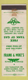 Matchbook Cover - Frank & Mike's Flying A oil gas Corte Madera CA WEAR