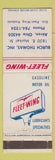 Matchbook Cover - Fleet Wing oil gas Burch Thomas Akron OH WEAR
