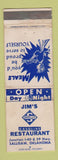 Matchbook Cover - Jim's Skelly oil gas Sallisaw OK WEAR