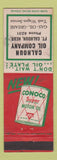 Matchbook Cover - Conoco oil gas Fort Calhoun NE WEAR
