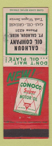 Matchbook Cover - Conoco oil gas Fort Calhoun NE WEAR