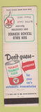 Matchbook Cover - Sun Gold Texaco oil gas Blythe CA WEAR