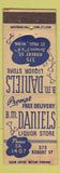 Matchbook Cover - BM Daniels Liquor Store St Paul MN WEAR