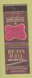 Matchbook Cover - Brass Rail Bar Grill Detroit MI ARROW WEAR