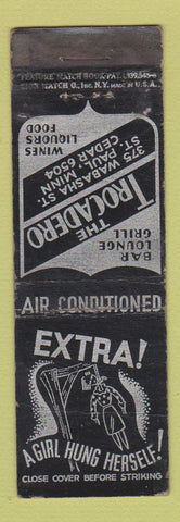 Matchbook Cover - Trocadero Restaurant St Paul MN feature girlie WEAR