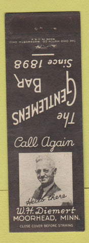 Matchbook Cover - Gentlemens Bar Moorhead MN WH Diemert