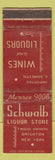 Matchbook Cover - Schwalb Liquor Store Brighton NY WEAR