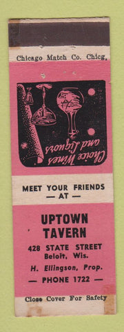 Matchbook Cover - Uptown Tavern Beloit WI WEAR