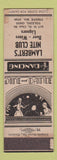Matchbook Cover - Lambert's Nite Club Toledo OH WEAR