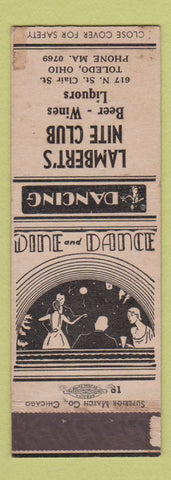 Matchbook Cover - Lambert's Nite Club Toledo OH WEAR