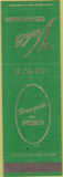 Matchbook Cover - Vahl's Restaurant Alviso CA