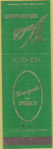 Matchbook Cover - Vahl's Restaurant Alviso CA