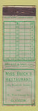 Matchbook Cover - Miss Buick's Restaurant Glasgow WORN