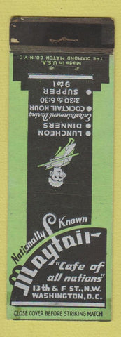 Matchbook Cover - Mayfair Cafe Washington DC WEAR