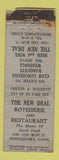 Matchbook Cover - New Deal Restaurant Bridgeport CT DQ POOR STRIKER