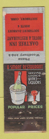 Matchbook Cover - Oaktree Inn Southbury CT Federal