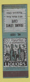 Matchbook Cover - Frank Lewis Cafe Norwood OH ADVANCE