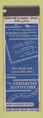 Matchbook Cover - Samaritan Institution Alcoholism Cleveland OH WEAR