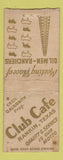 Matchbook Cover - Club Cafe Rankin TX BOBTAIL WEAR