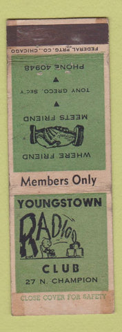 Matchbook Cover - Youngstown Rado Club OH