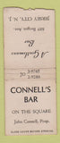 Matchbook Cover - Connell's Bar Jersey City NJ BOBTAIL WEAR
