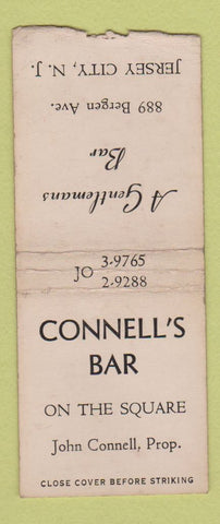 Matchbook Cover - Connell's Bar Jersey City NJ BOBTAIL WEAR