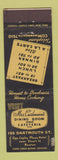Matchbook Cover - Mrs. Cushman's Dining Room Boston MA Federal