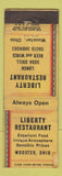 Matchbook Cover - Liberty Restaurant Wooster OH WORN