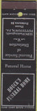 Matchbook Cover - Houck's Funeral Home Pottstown PA