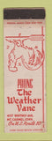 Matchbook Cover - The Weather Vane Mount Carmel CT Federal WEAR