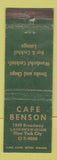 Matchbook Cover - Cafe Benson New York City WEAR