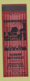 Matchbook Cover - Rainbow Restaurant Sumter SC