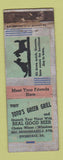 Matchbook Cover - Toto's Green Grill Swissvale PA WORN