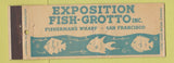 Matchbook Cover - Exposition Fish Grotto San Francisco CA Full Length