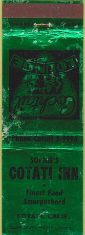 Matchbook Cover - Cotati Inn CA WORN