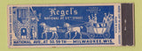Matchbook Cover - Kegel's Milwaukee WI WEAR Full Length