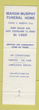 Matchbook Cover - Mahon Murphy Funeral Home East Cleveland OH Full Length