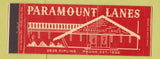 Matchbook Cover - Paramount Lanes Bowling CA Full Length