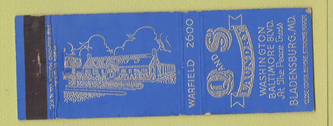 Matchbook Cover - Q&S Laundry Bladensburg MD