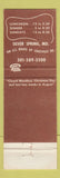 Matchbook Cover - Mrs K's Toll House Silver Spring MD