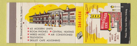 Matchbook Cover - Wayfarer Inn Rolla MO Route 66