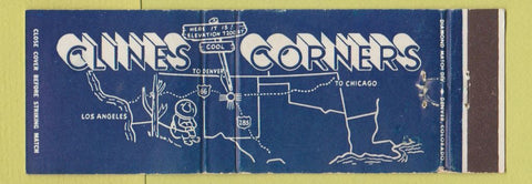 Matchbook Cover - Clines Corners NM Route 66 Full Length