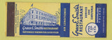 Matchbook Cover - Grace Smith's Restaurant Toledo OH