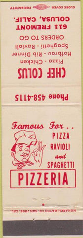 Matchbook Cover - Chef Colus Pizza Colusa CA