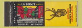 Matchbook Cover - La Bonte Hotel Douglas WY Jackalope