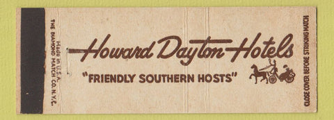 Matchbook Cover - Howard Dayton Hotels FL GA Full Length
