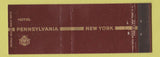 Matchbook Cover - Hotel Pennsylvania New York City Full Length