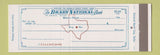 Matchbook Cover - Brady National Bank Brady TX Full Length