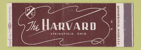 Matchbook Cover - The Harvard Springfield OH Full Length