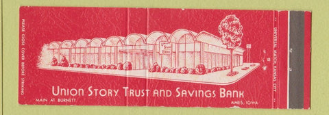 Matchbook Cover - Union Story Trust and Savings Bank Gilbert IA Full Length